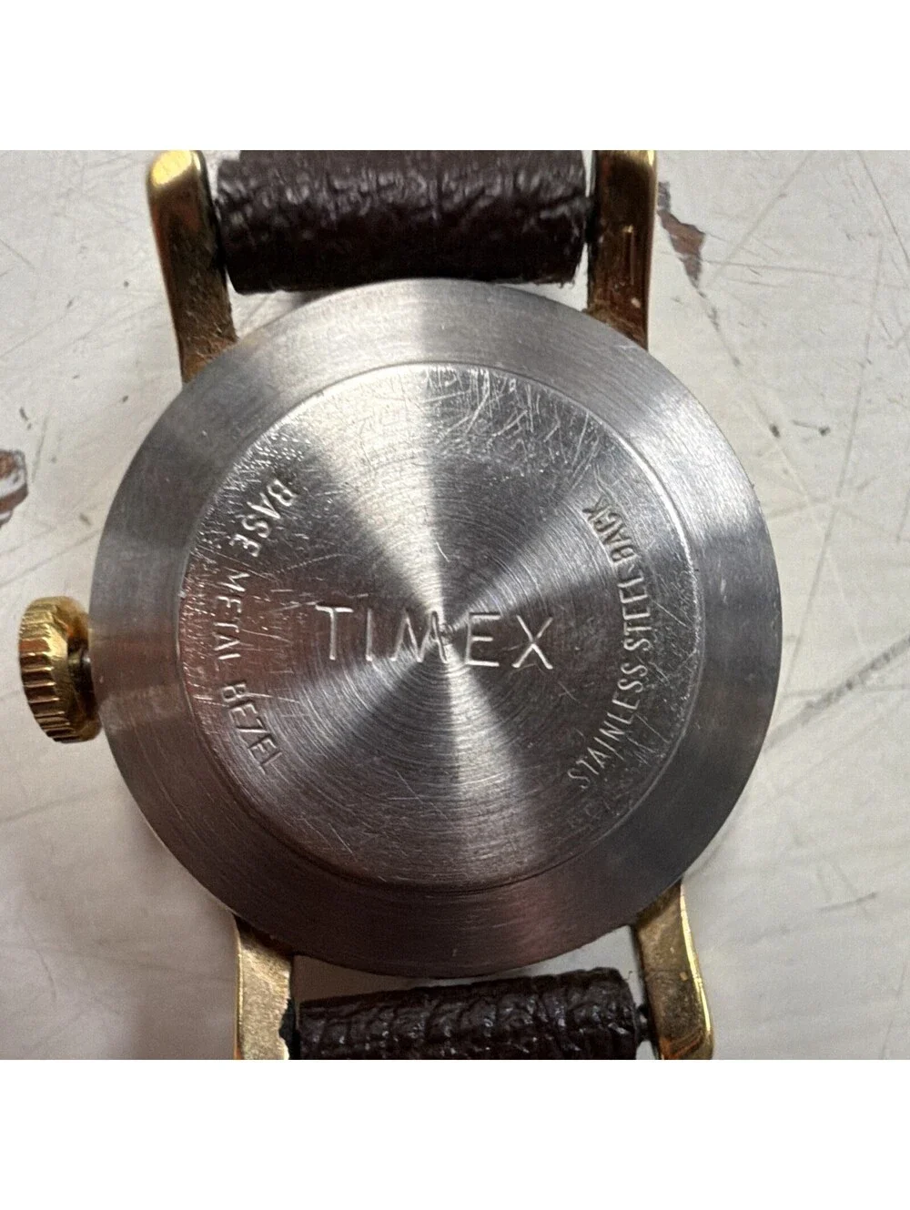 Vintage 1975 Timex Mechanical Women's Watch Face 1056 0175 - RUNNING / NO BAND